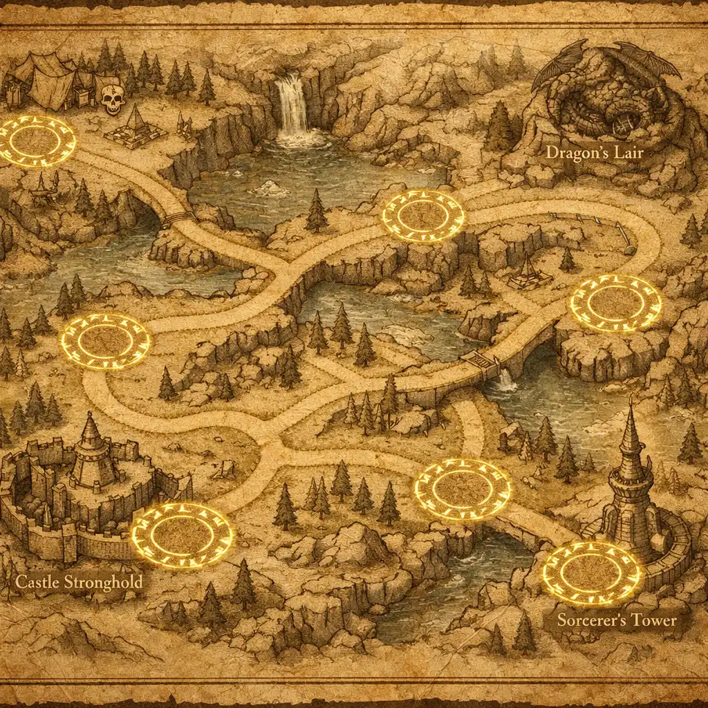Mapa rozmieszczenia wież